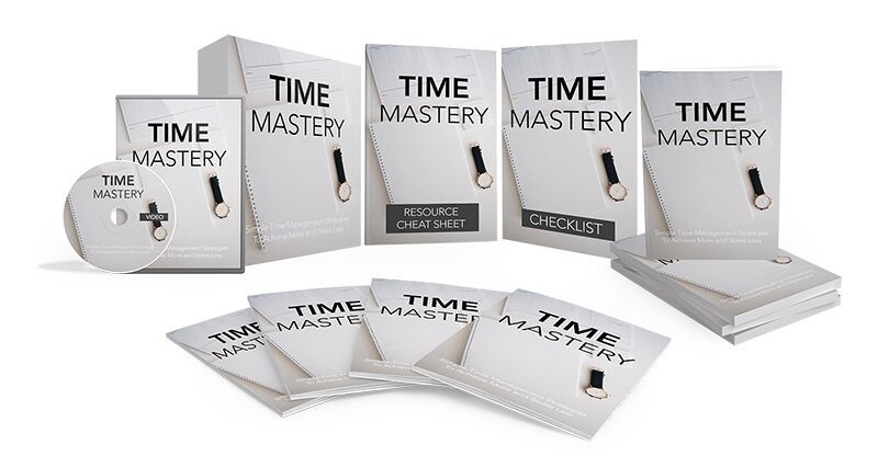 eCover representing Time Mastery Video Course Videos, Tutorials & Courses with Master Resell Rights