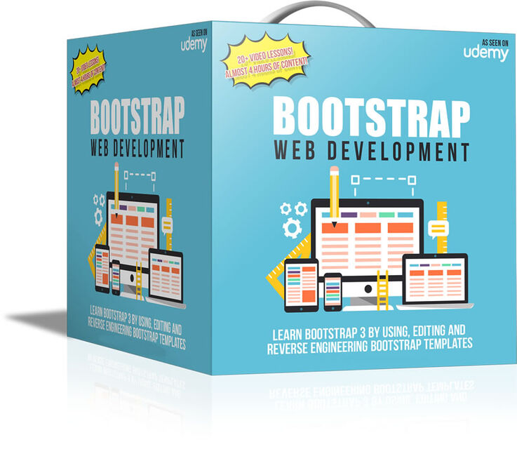 eCover representing Bootstrap Web Development Videos, Tutorials & Courses with Resell Rights